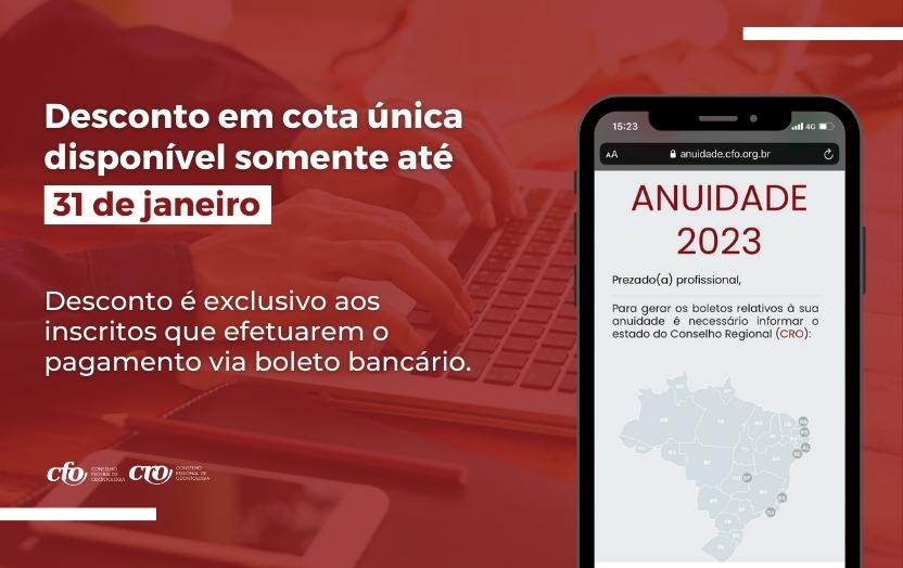 ANUIDADE 2023: boletos já disponíveis!