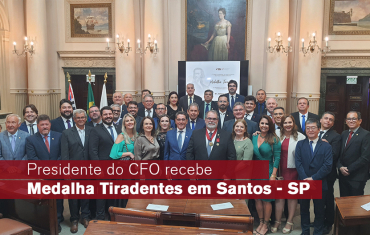 Presidente do CFO recebe Medalha Tiradentes em Santos – SP