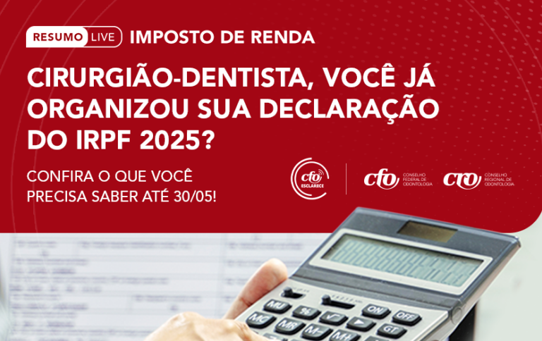 Live do CFO Esclarece traz informações sobre a declaração do Imposto de Renda 2025