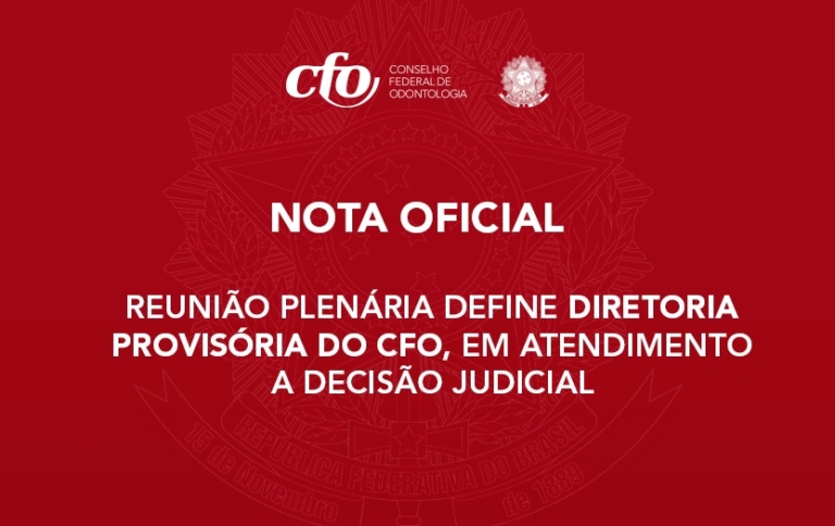 Reunião Plenária define diretoria provisória do CFO, em atendimento a decisão judicial