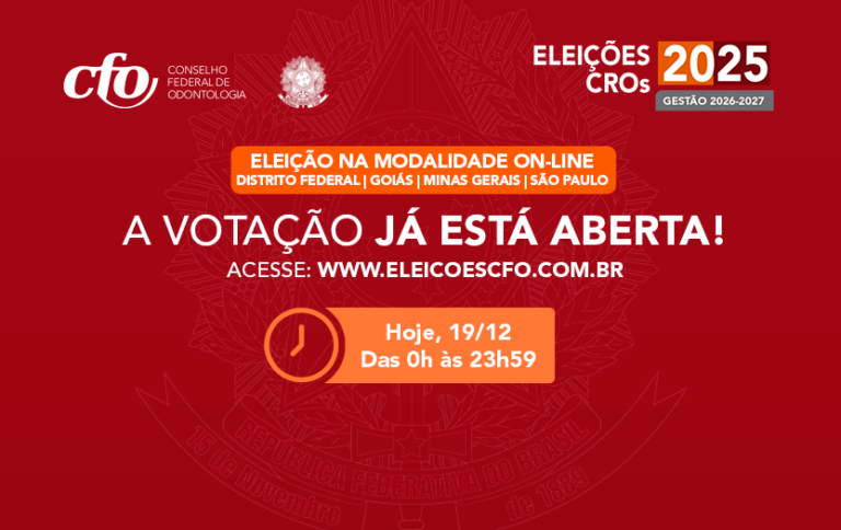 Eleição on-line dos CROs do DF, GO, MG e SP está em andamento