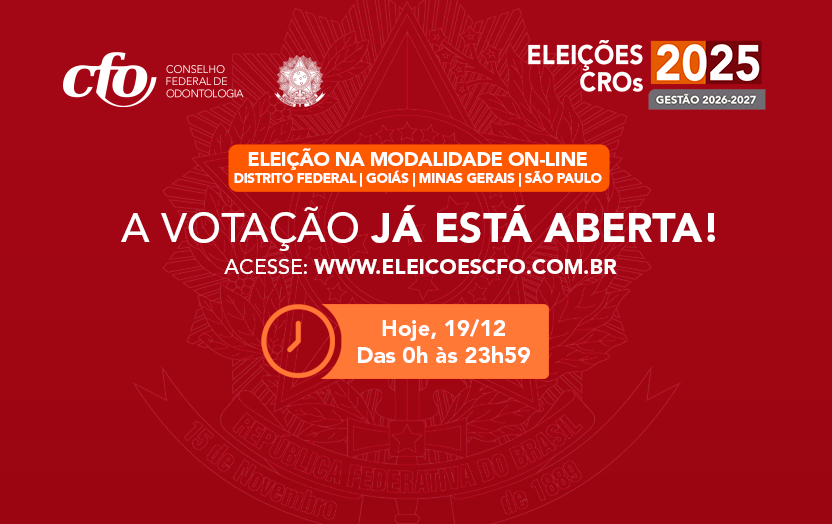 Eleição on-line dos CROs do DF, GO, MG e SP está em andamento